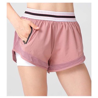 Quần Short Thể Thao Nữ 2 Lớp Tập Gym Chạy Bộ - 056