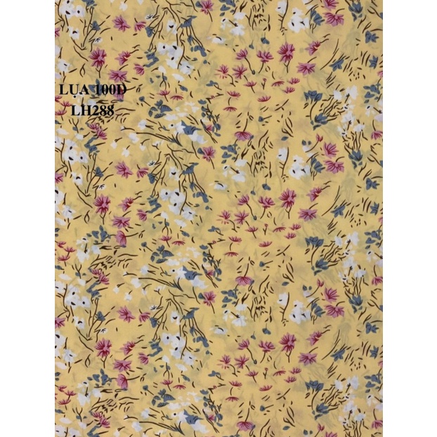 VẢI LỤA 100D HOA NHÍ - DÒNG VẢI THÔNG DỤNG - 1 MÉT X 1M5