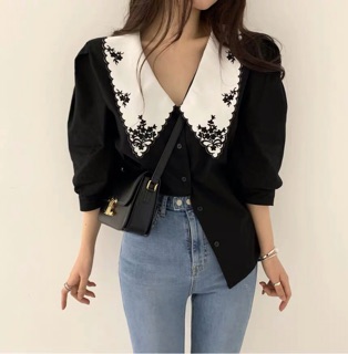 Sơ mi cổ sen / sơ mi bánh bèo
