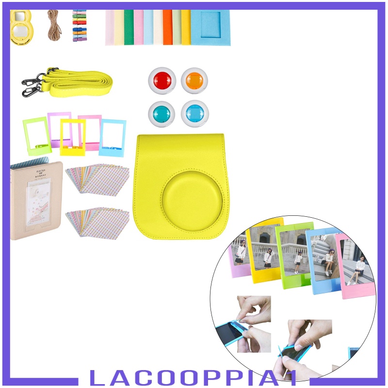 [LACOOPPIA1] Accessories Bundle Kit For Fujifilm Instax Mini 9 Camera With Straps