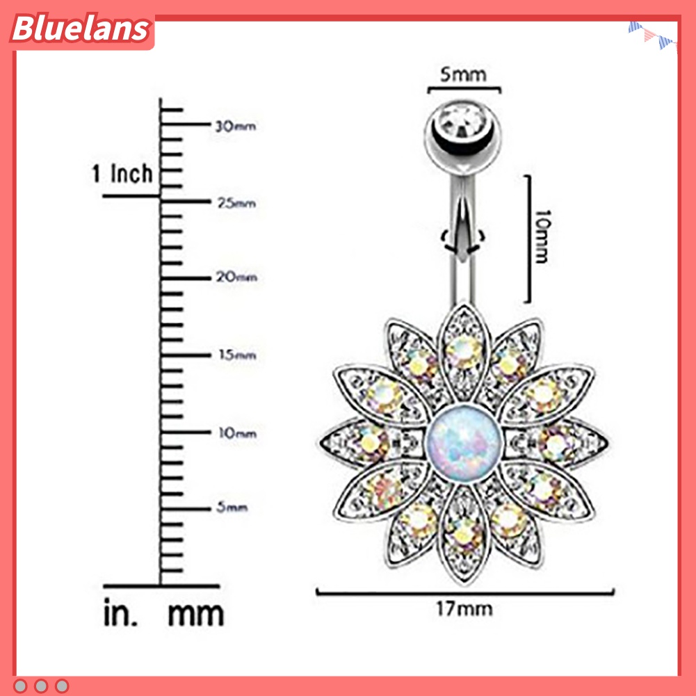 Bộ 2 Khuyên Rốn Đính Đá Opal Nhân Tạo Thời Trang