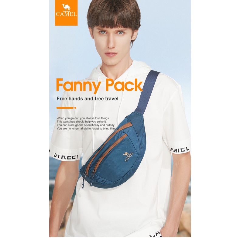 CAMEL CROWN Túi Đeo Chéo Ngực/Hông/Thắt Lưng Dung Tích Lớn Đa Năng Siêu Nhẹ Thích Hợp Mang Đi Du Lịch Cho Nam Và Nữ