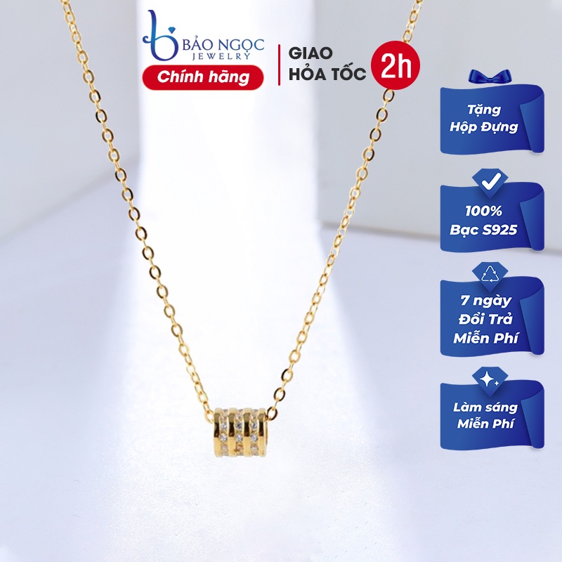 Dây Chuyền Nữ Bạc S925 Thiết Kế Đơn Giản Dáng Ống Tròn Db2568 - Bảo Ngọc Jewelry