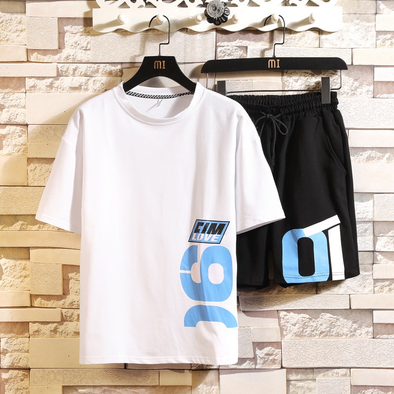 Bộ Quần Áo Nam Nữ Thể Thao Unisex Áo Thun Quần Short Họa Tiết Chữ FIM LOVE 9 Thời Trang Zenkonam MEN QA 154