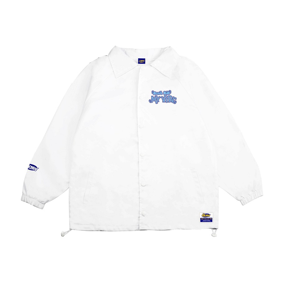 Áo khoác dù nữ Don't Kill My Vibe màu trắng, form rộng có hình in - Surfing Jacket | BigBuy360 - bigbuy360.vn