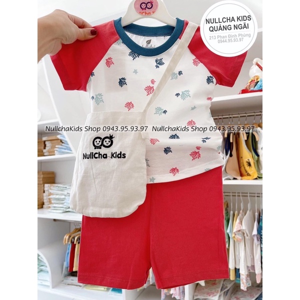 Bộ cộc tay Lullaby chất cotton cao cấp in hình ngộ nghĩnh bé trai bé gái