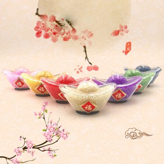 ngân lượng đá kim cương 7 màu tài lộc