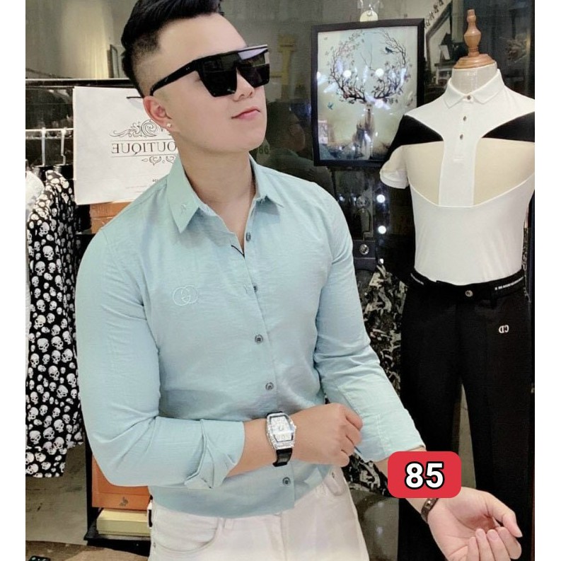 9 mẫu áo sơ mi nam  TAY NGẮN VẢI ĐŨI THÊU cao cấp hàng chuẩn shop VNXK bao đẹp Y HÌNH chất lượng.