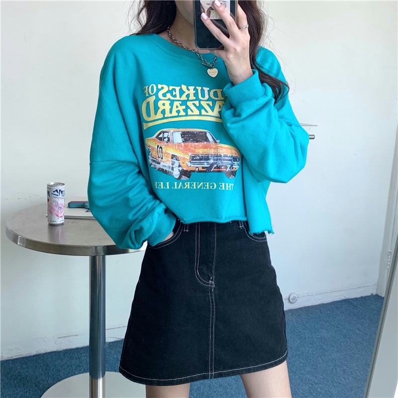 Áo Nỉ Dài Tay Dáng Rộng Thiết Kế Mới Thời Trang Mùa Thu Dành Cho Nữ