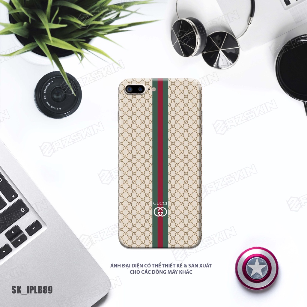 Miếng Dán Skin In Hình Gucci Điện Thoại IP 7/14 Pro Max |SK_IPLB89| Chất Liệu 3M Nhập Khẩu, Khuôn Cắt CNC, Chống Xước