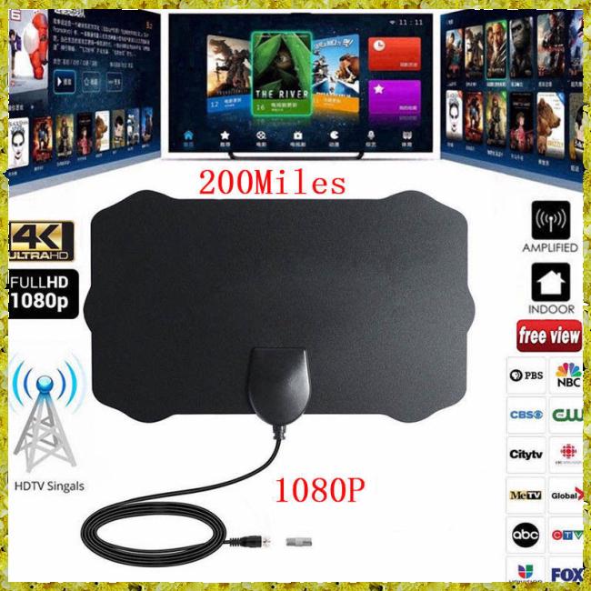 Anten kỹ thuật số độ phân giải 1080P phạm vi 200 dặm cho HDTV