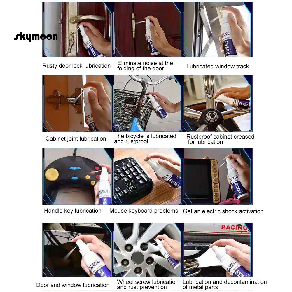 100ml Multi-purpose Car Maintenance Rust Inhibitor Remover Derusting Lubricant