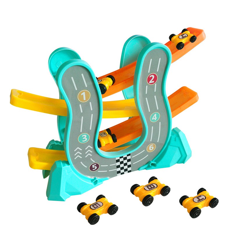Bộ đồ chơi lắp ráp đường đua tốc độ 4 tầng cực ngầu cho bé kèm xe đua