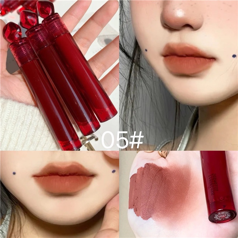 PEINIFEN Ruby Lip Glaze Velvet Lip Mud Long-lasting Water Resistant And Moisturizing Gem Makeup