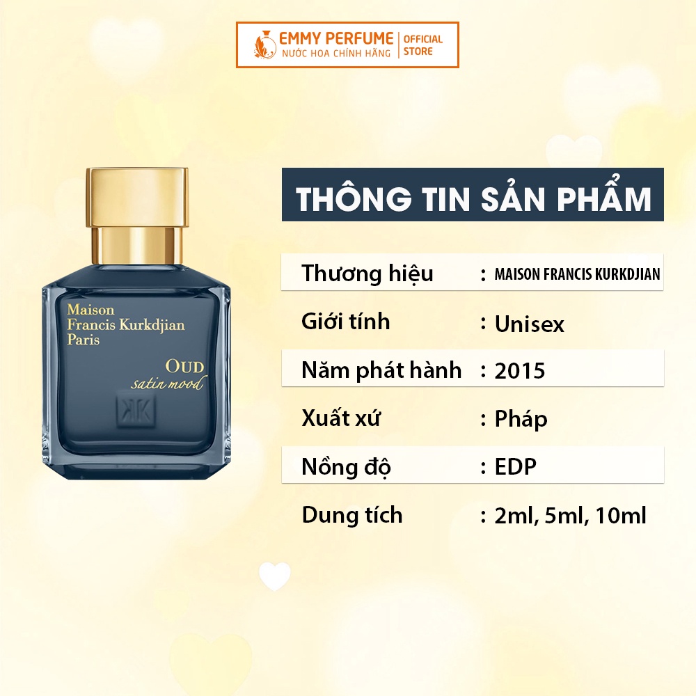 Nước hoa Unisex nam nữ MFK Oud Satin Mood EDP Maison - EmmyPer