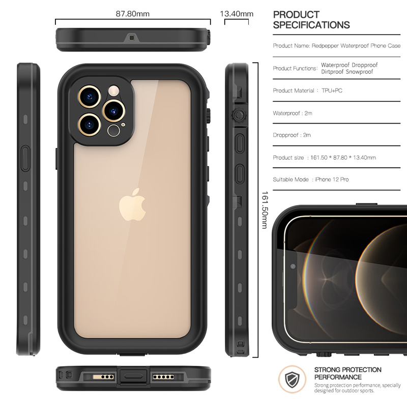 Ốp Điện Thoại Chống Thấm Nước ip68 iphone 12 pro max 12mini 12pro i12 2020 6.7 6.1