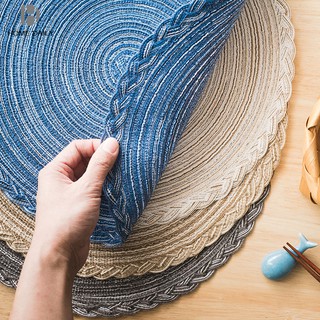 Thảm Tròn Lót Bàn Ăn Màu Trơn Chống Trượt