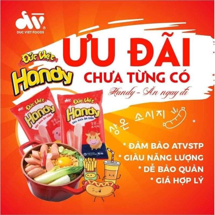 Xúc xích ăn liền Handy Đức Việt Foods  35gx5cây (175gram)