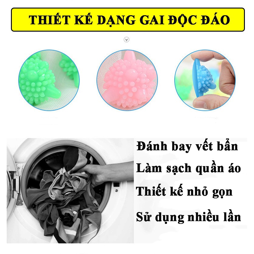 Viên giặt❗️SALE❗️Cầu gai giặt quần áo thay thế bột giặt bảo đảm an toàn cho sức khỏe CG01