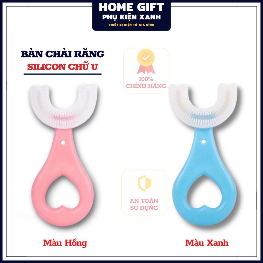 Combo Bàn Chải Chữ U và Kem Đánh Răng Tạo Bọt cho bé từ 2 đến 12 tuổi, chất liệu silicon mềm mại bải vệ răng lợi cho bé
