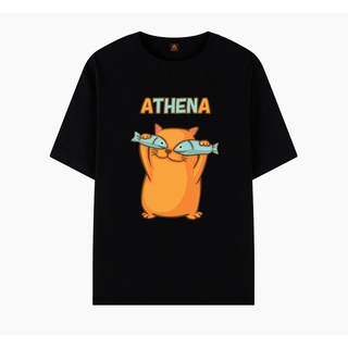 Tơn Tee Áo thun cotton unisex phom rộng Athena Cat