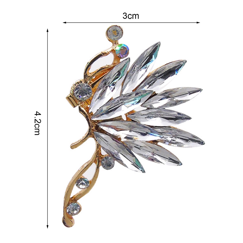 Khuyên Vành Tai Hình Bướm Đính Đá Pha Lê Nhiều Màu Thời Trang Dành Cho Nữ