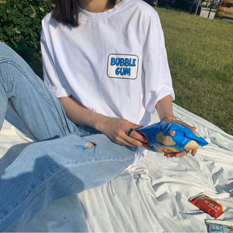 Áo Thun Tay lỡ Unisex BUBBLE GUM