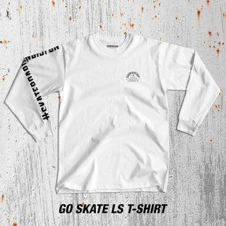 Áo thun saigon skateshop- saigon skateshop let's go skate white longsleeve