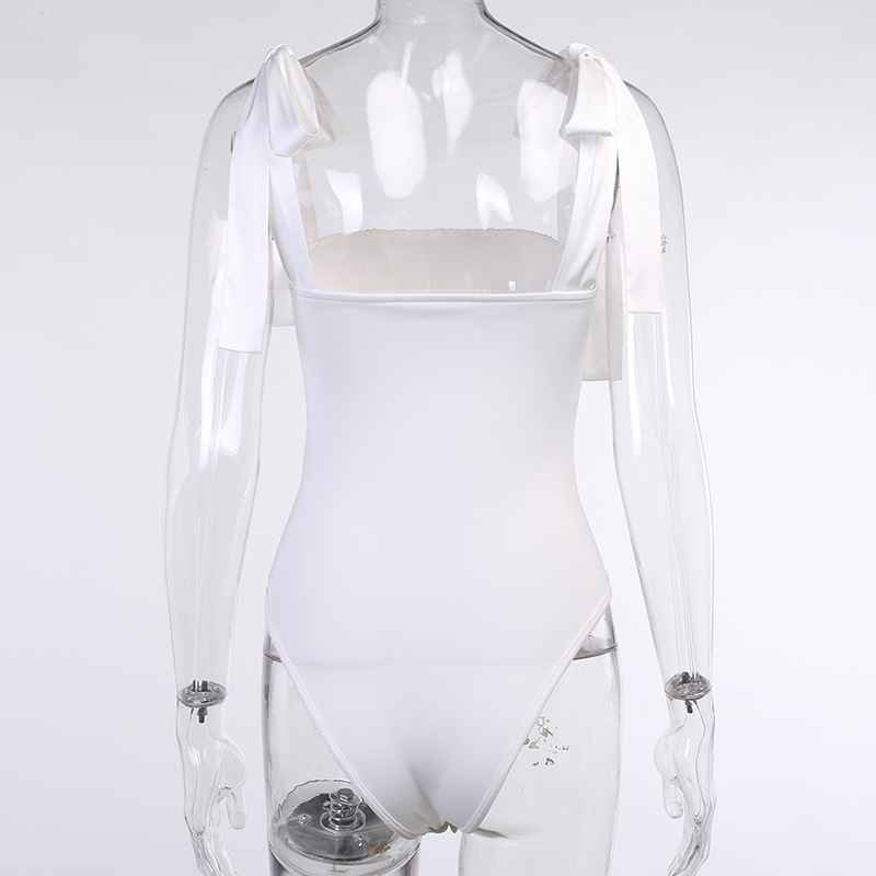 Áo liền thân phối dây  ngực xếp ly màu trơn quyến rũ | BigBuy360 - bigbuy360.vn