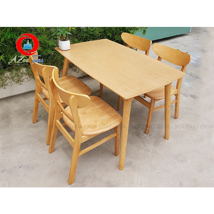 🌟Ghế Mango Mặt Gỗ🌟 Bàn Ghế Ăn Gia Đình, Quán Cafe, Khách Sạn Chất Liệu Gỗ Cao Su Tự Nhiên 100%- AZONSHOP