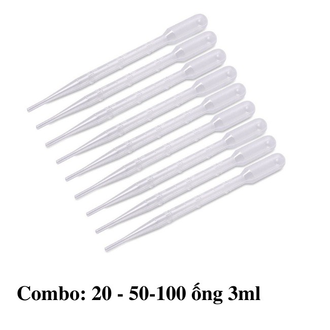 Pipet nhựa 3ml - Set 20,50,100 ống