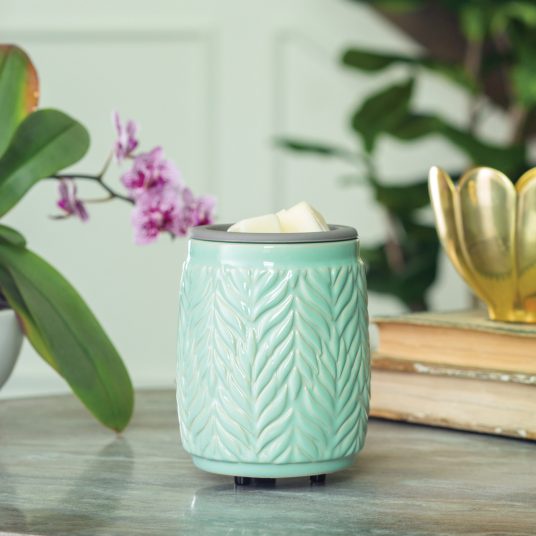 Mint Leaf Flip Dish Wax Warmer - Đèn đốt nến thơm, tinh dầu không khói Candle Warmer