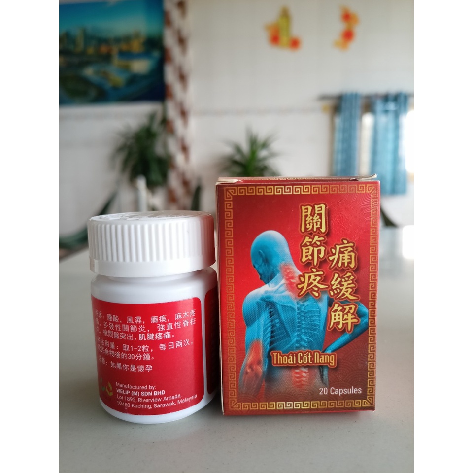 Thoái cốt nang chính hãng Malaysia giảm đau xương khớp hiệu quả Hộp 20 viên