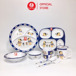 Bộ Bát Đĩa Ăn Dặm Cho Bé SUPERWARE Thái Lan - Artist Bear