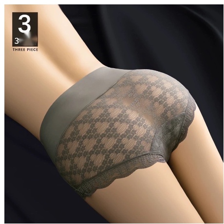 Mẫu mới - Quần lót su lụa ren cạp cao gen bụng tàng hình 331