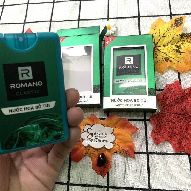 Nước hoa nam bỏ túi Romano 18ml (4 mùi hương) | BigBuy360 - bigbuy360.vn