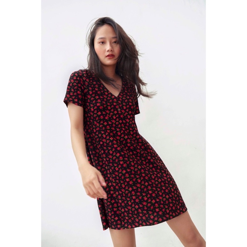 Váy đỏ libe bbd