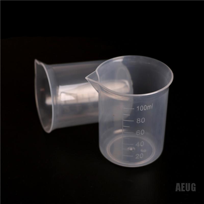 2 Cốc Đo Lường Bằng Nhựa Trong Suốt 100ml / 3.4oz