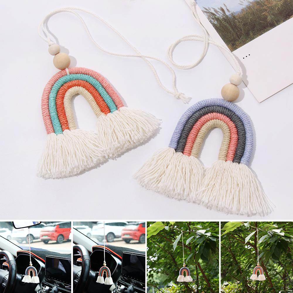 Phụ Kiện Trang Trí Cửa Sổ Xe Hơi Hình Cầu Vồng Màu Vàng Độc Đáo