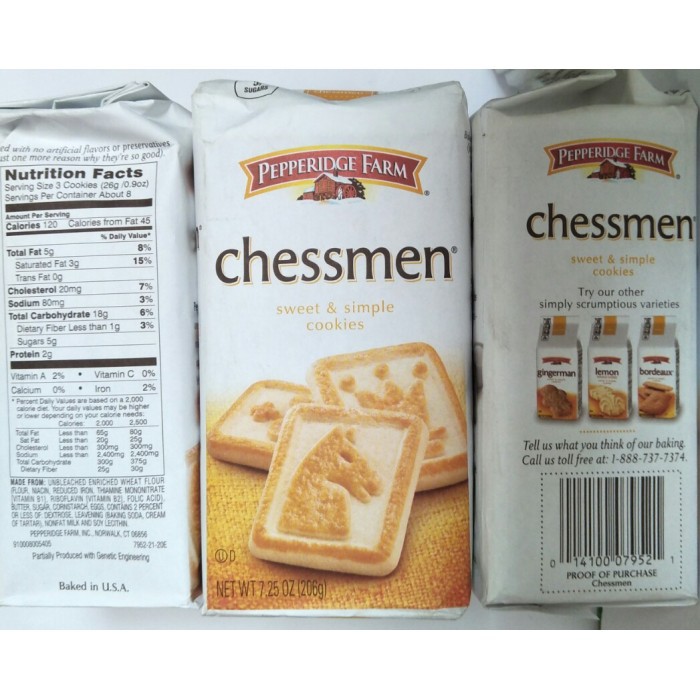 Bánh quy Pepperidge Farm Bordeaux/Chessmen gói 191g