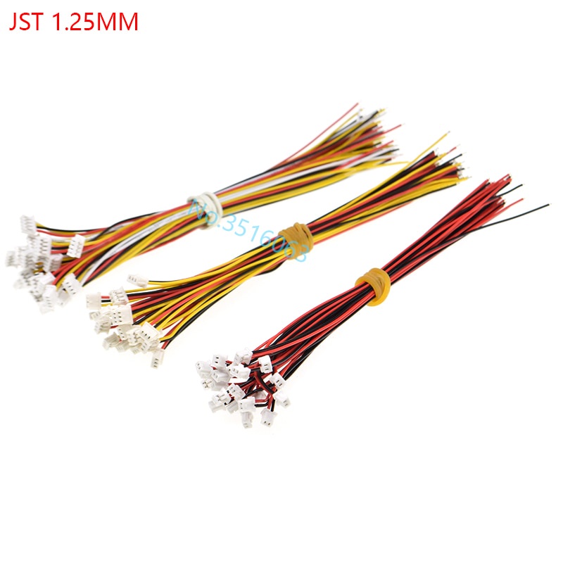 Set 10 đầu nối ổ cắm 1.0 1.25 1.5 2.0 2.54 SH/JST/ZH/PH/XH 1.0MM 1.25MM 1.5MM 2.0MM 2.54MM với dây 2/3/4/5/6/7/8/Pin