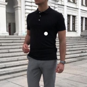 Áo thun nam Polo cổ bẻ bo tay BASIC, vải thun lạnh xuất Hàn co giãn, chuẩn form, sang trọng, lịch lãm - Lux Store