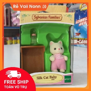 [HÀNG CHÍNH HÀNG] Đồ Chơi Mèo Áo Lụa Sylvanian Families Gia Đình Thỏ 3417