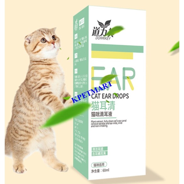 dung dịch vệ sinh tai cho mèo CAT EAR DROPS 60ml