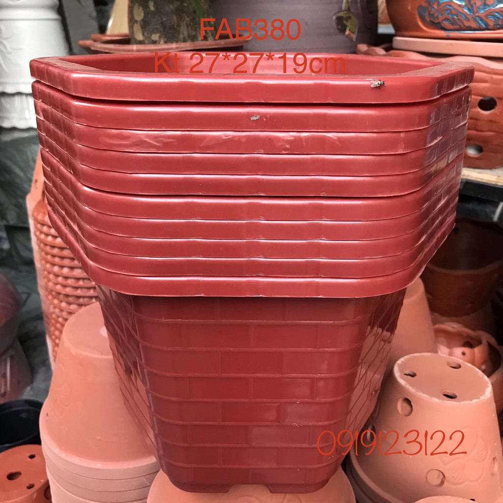 10 Chậu Nhựa lục giác FAB380 KT27*19 cm  Trồng và ươm cây cảnh, hoa hồng