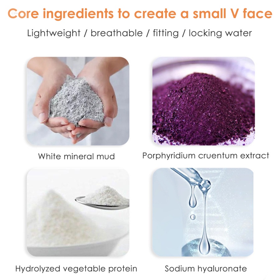 Mặt Nạ Định Hình 5D Tẩy Tế Bào Chết Làm Săn Chắc Da Mặt Vùng Chữ V Hiệu GLAMN Mummy