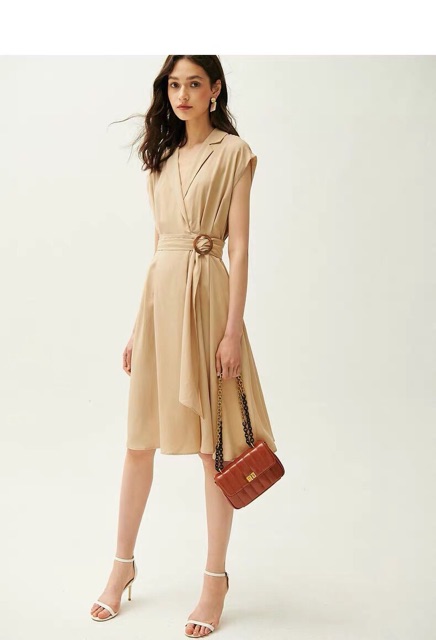 Đầm Eifini cổ vest