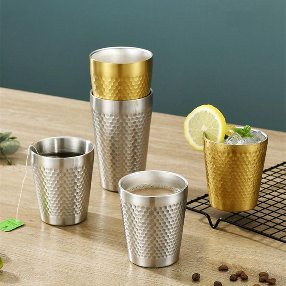 Cốc Uống Cà Phê Bằng Thép Không Gỉ Chống Bỏng Không Thể Xếp Chồng Thanh Lịch