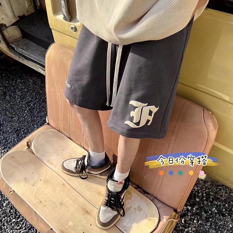 Quần Short Thể Thao Dáng Rộng In Chữ Cỡ Lớn M-3XL Phong Cách Hàn Quốc Thời Trang Cho Nam