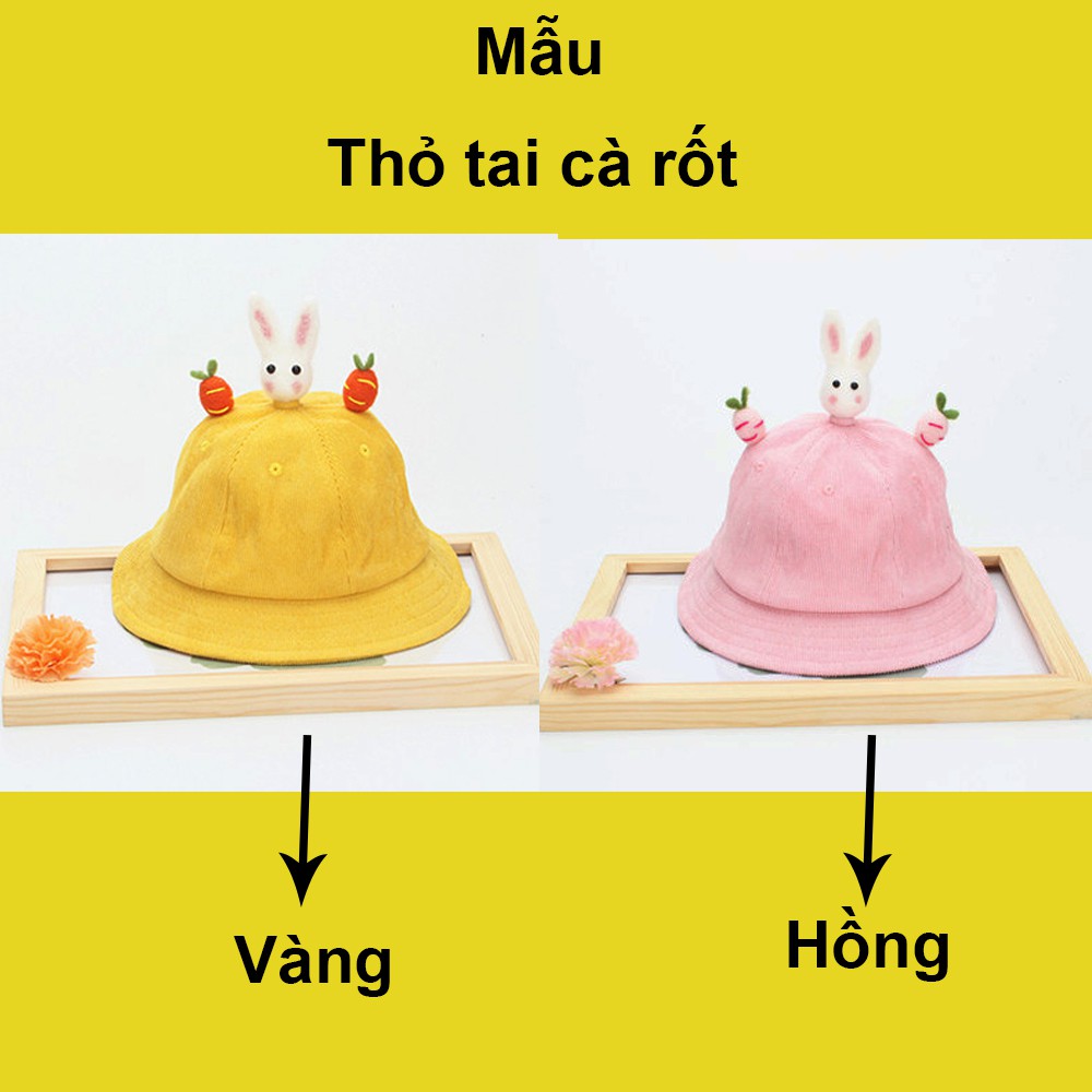 Mũ Nón Maruko 3D Rộng Vành Nhiều Kiểu Sừng Nhọn Unicorn Bucket Hat